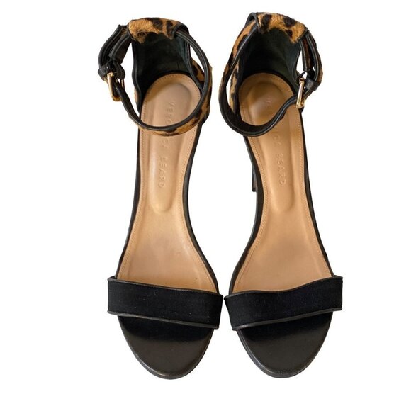 Veronica Beard Leopard Roan Sandals Multicolor Size US 8.5 Leather Pony Hair - Picture 5 of 15